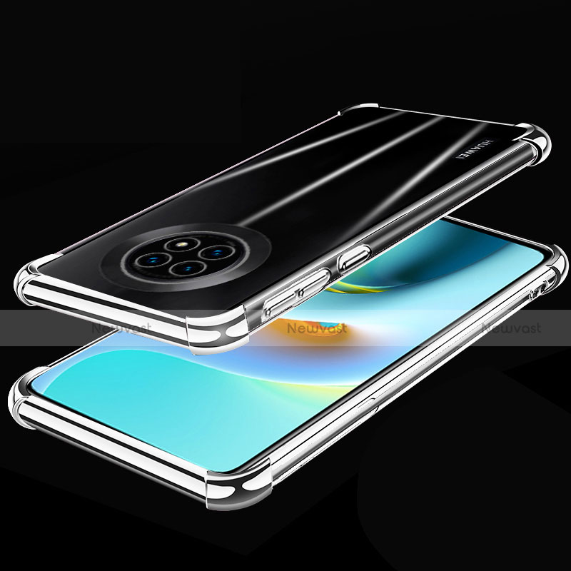 Ultra-thin Transparent TPU Soft Case Cover H02 for Huawei Enjoy 20 Plus 5G Silver