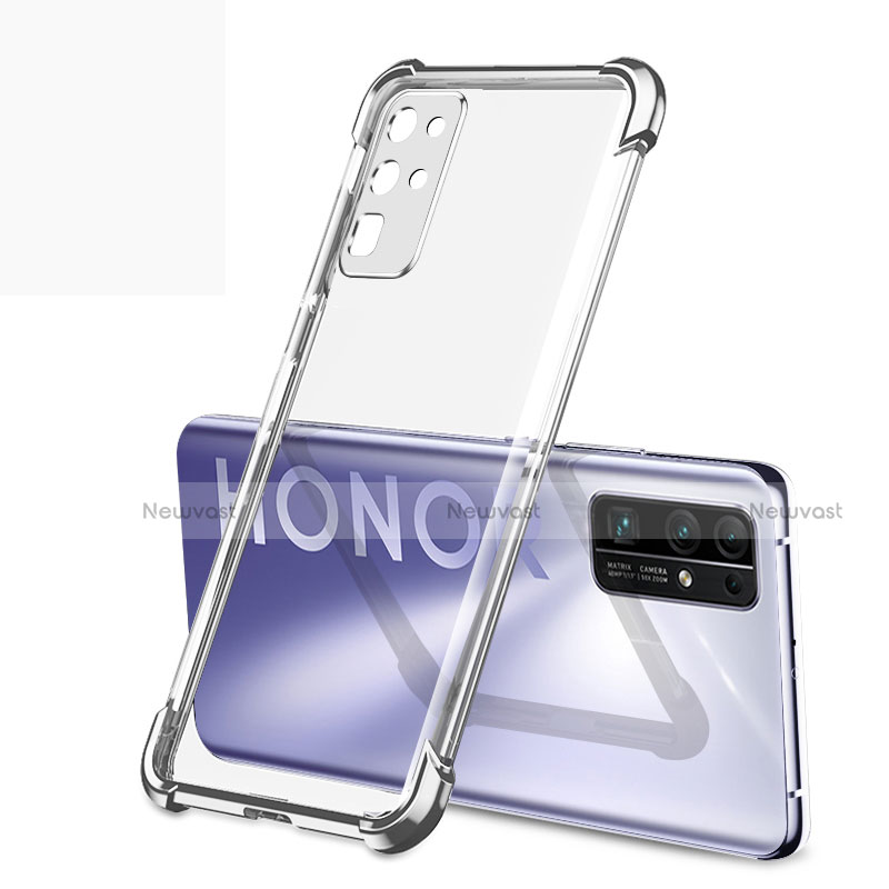 Ultra-thin Transparent TPU Soft Case Cover H02 for Huawei Honor 30 Silver