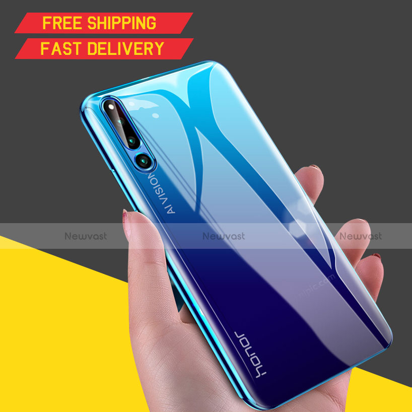 Ultra-thin Transparent TPU Soft Case Cover H02 for Huawei Honor Magic 2 Blue