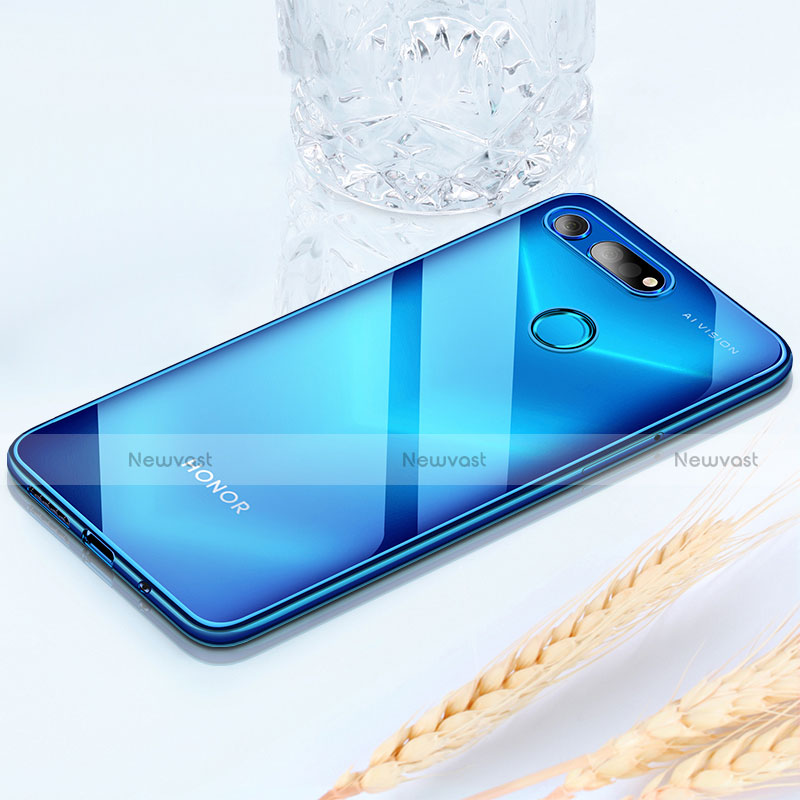 Ultra-thin Transparent TPU Soft Case Cover H02 for Huawei Honor V20 Blue