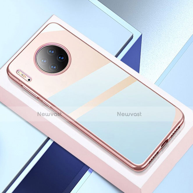 Ultra-thin Transparent TPU Soft Case Cover H02 for Huawei Mate 30 Pro Rose Gold