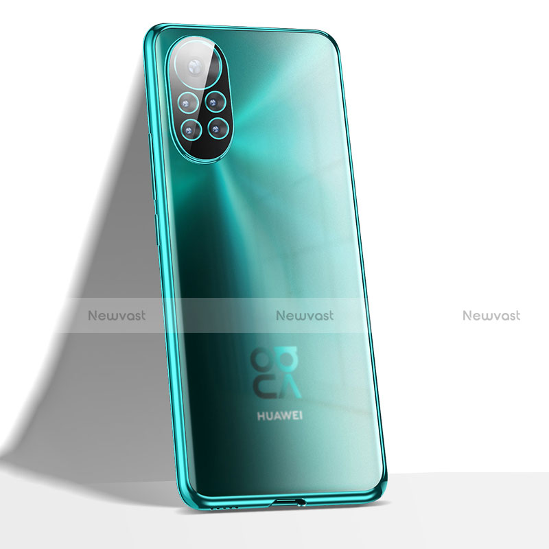 Ultra-thin Transparent TPU Soft Case Cover H02 for Huawei Nova 8 Pro 5G Cyan