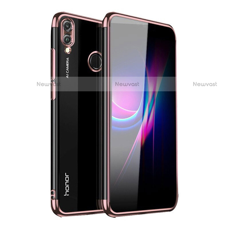 Ultra-thin Transparent TPU Soft Case Cover H02 for Huawei P Smart (2019) Rose Gold