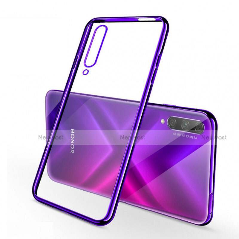 Ultra-thin Transparent TPU Soft Case Cover H02 for Huawei P Smart Pro (2019) Purple