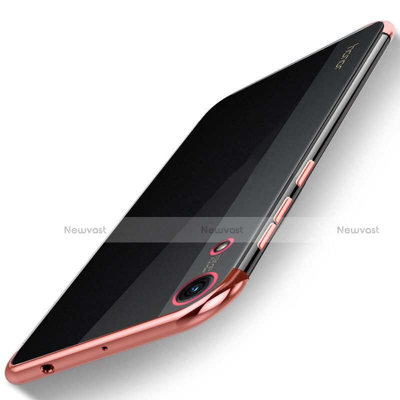 Ultra-thin Transparent TPU Soft Case Cover H02 for Huawei Y6 (2019) Rose Gold