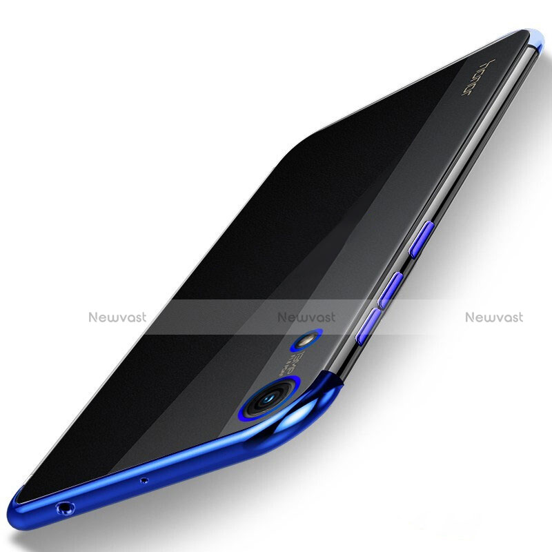 Ultra-thin Transparent TPU Soft Case Cover H02 for Huawei Y6 Prime (2019) Blue