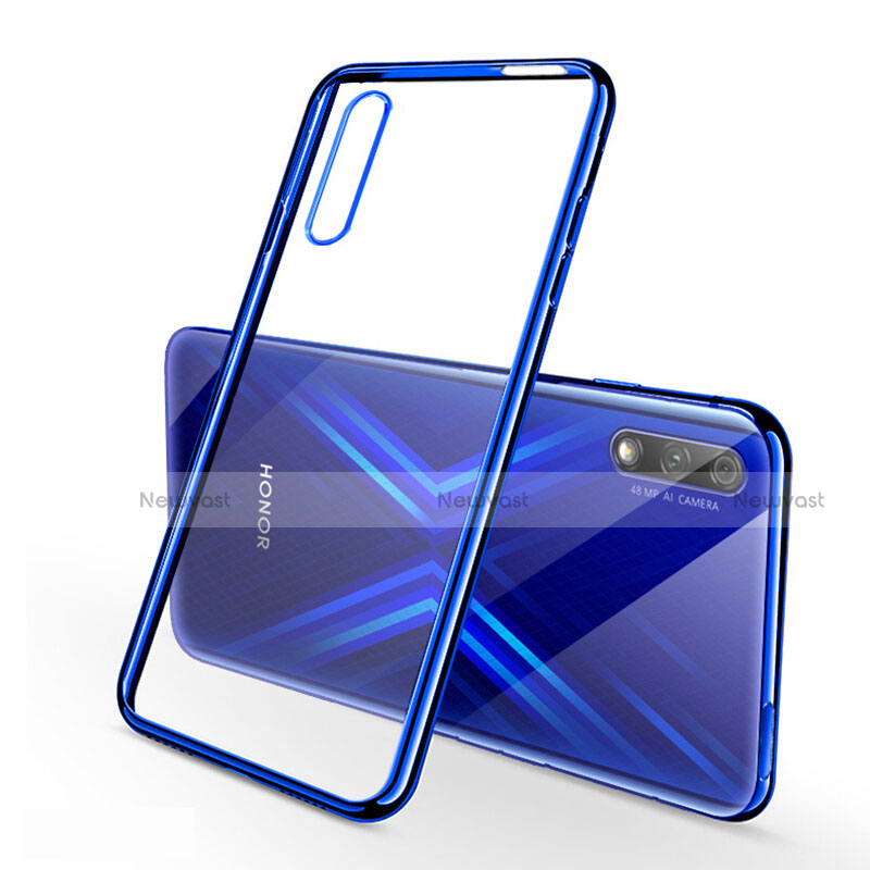 Ultra-thin Transparent TPU Soft Case Cover H02 for Huawei Y9 Prime (2019) Blue