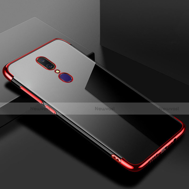 Ultra-thin Transparent TPU Soft Case Cover H02 for Oppo A9 Red