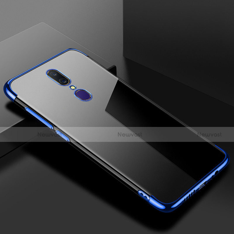 Ultra-thin Transparent TPU Soft Case Cover H02 for Oppo A9X Blue