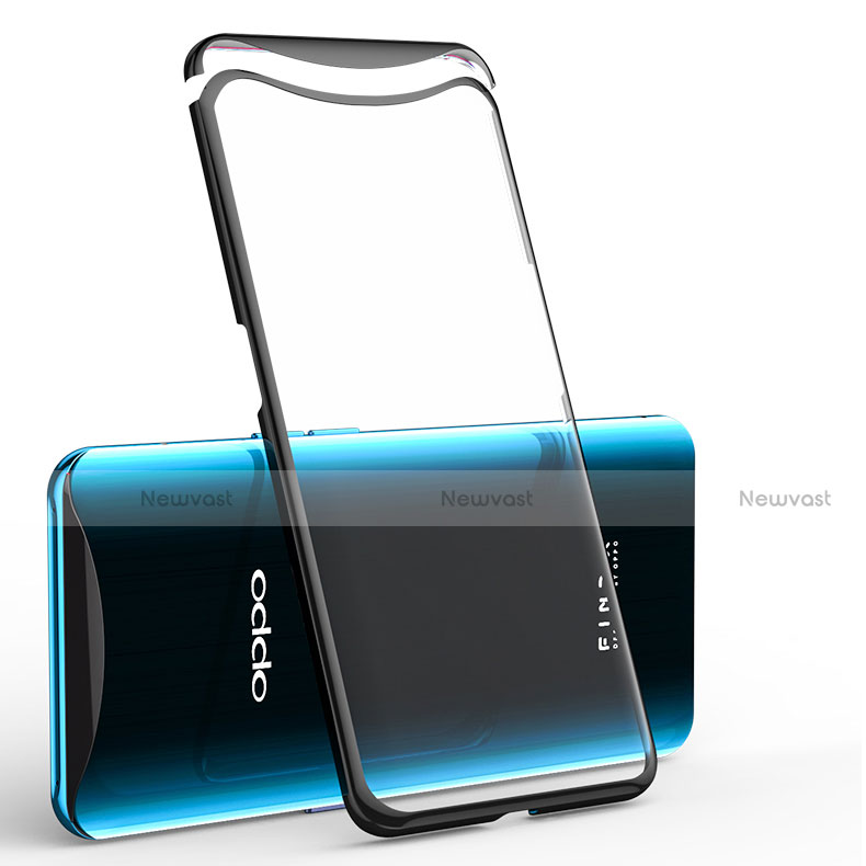 Ultra-thin Transparent TPU Soft Case Cover H02 for Oppo Find X Black