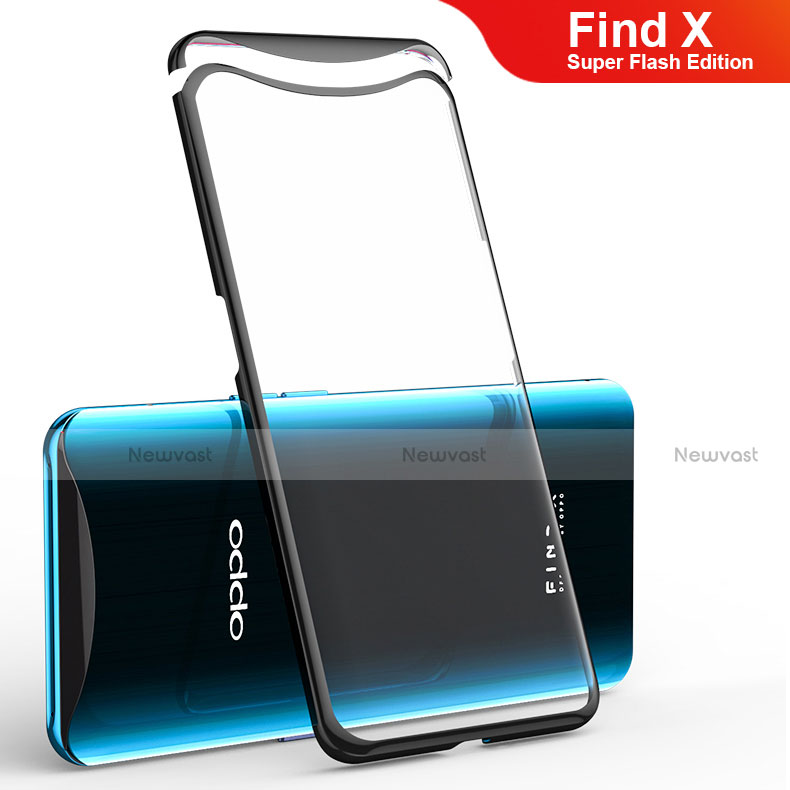 Ultra-thin Transparent TPU Soft Case Cover H02 for Oppo Find X Super Flash Edition Black