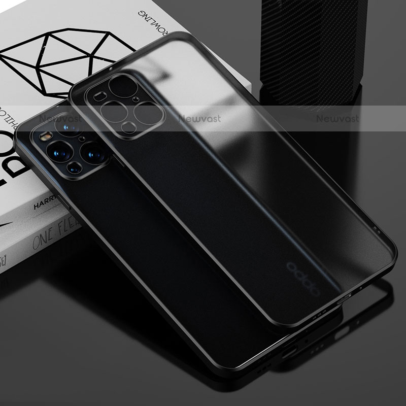 Ultra-thin Transparent TPU Soft Case Cover H02 for Oppo Find X3 Pro 5G Black