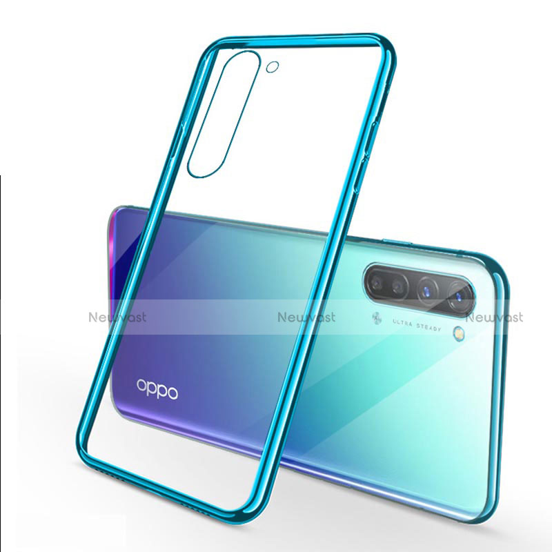 Ultra-thin Transparent TPU Soft Case Cover H02 for Oppo K7 5G Green