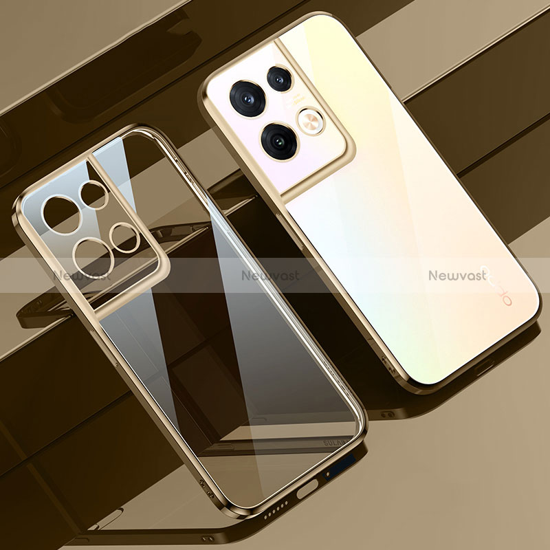 Ultra-thin Transparent TPU Soft Case Cover H02 for Oppo Reno8 Pro 5G