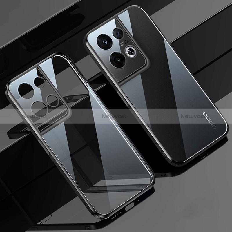 Ultra-thin Transparent TPU Soft Case Cover H02 for Oppo Reno9 Pro 5G Black