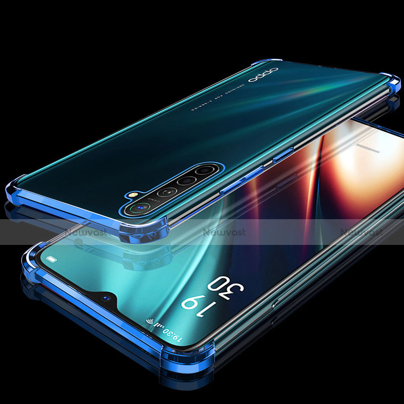 Ultra-thin Transparent TPU Soft Case Cover H02 for Realme XT Blue