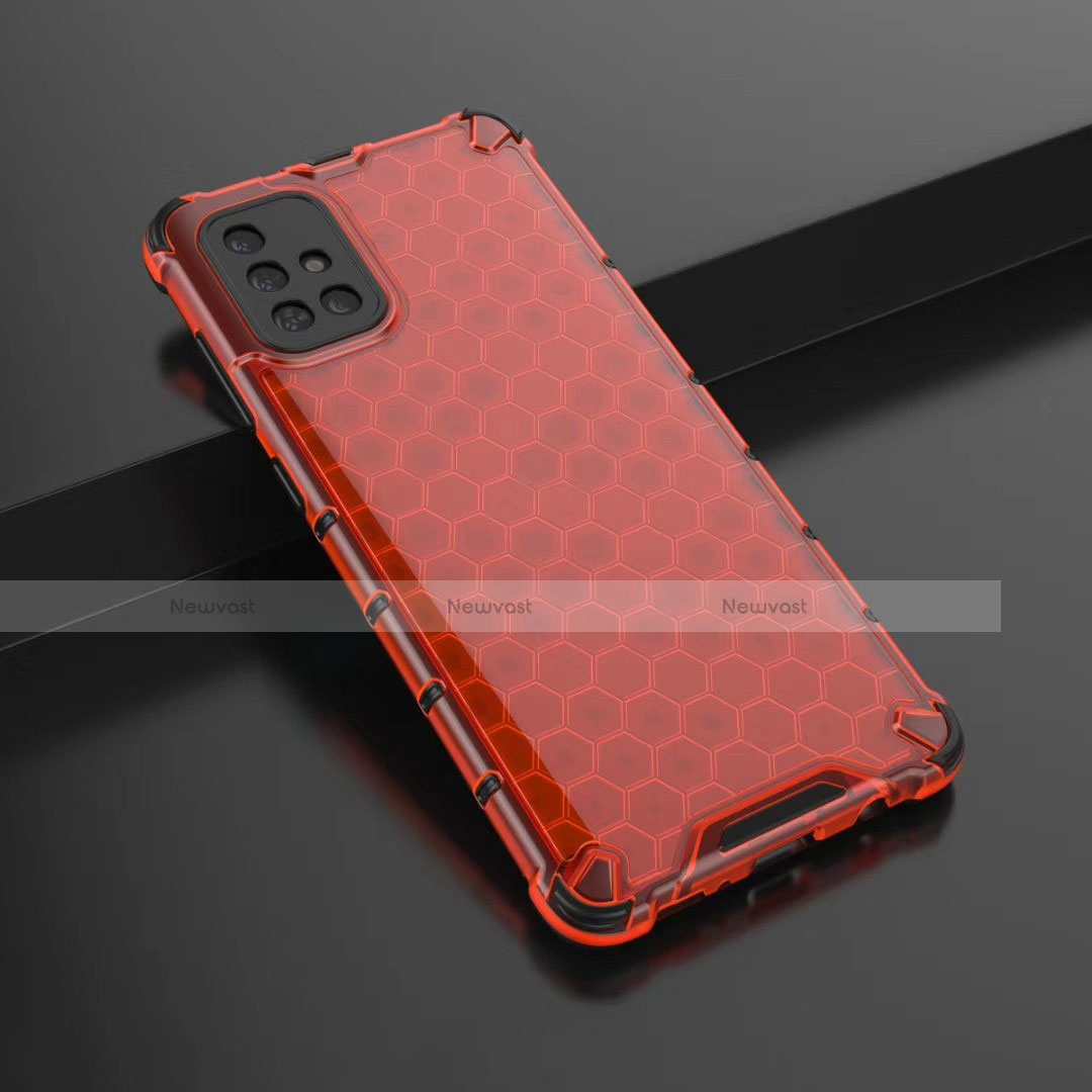 Ultra-thin Transparent TPU Soft Case Cover H02 for Samsung Galaxy A51 5G Red