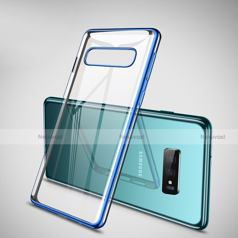 Ultra-thin Transparent TPU Soft Case Cover H02 for Samsung Galaxy S10 5G Blue