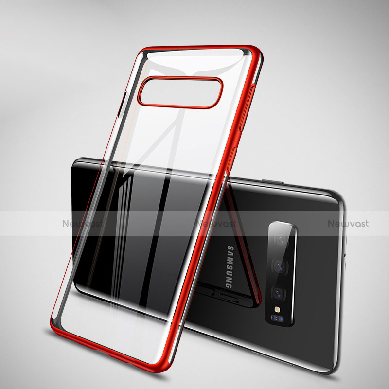 Ultra-thin Transparent TPU Soft Case Cover H02 for Samsung Galaxy S10 5G Red