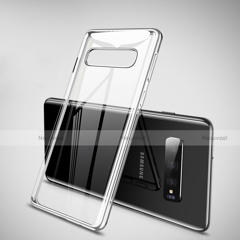 Ultra-thin Transparent TPU Soft Case Cover H02 for Samsung Galaxy S10 5G Silver