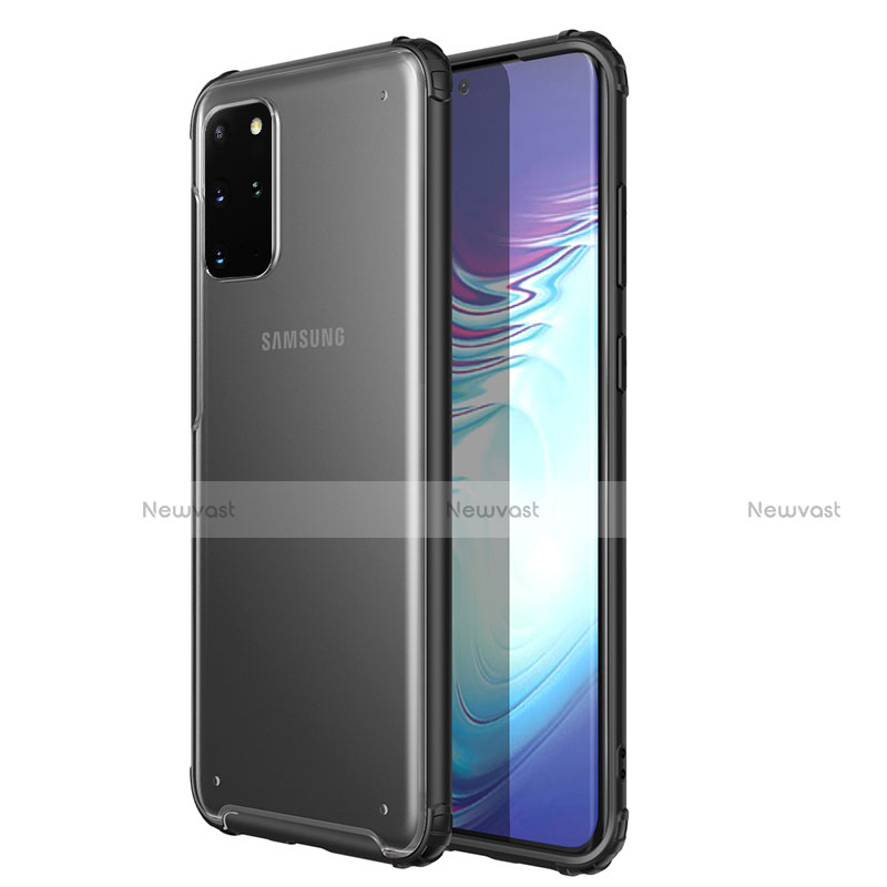Ultra-thin Transparent TPU Soft Case Cover H02 for Samsung Galaxy S20 Plus Black