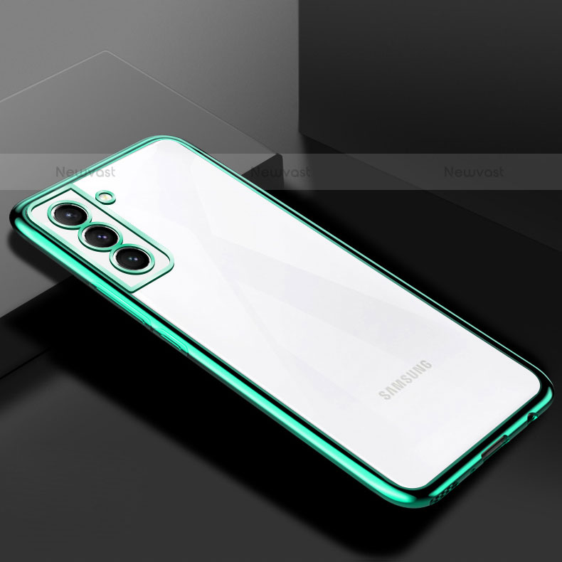 Ultra-thin Transparent TPU Soft Case Cover H02 for Samsung Galaxy S22 5G Green