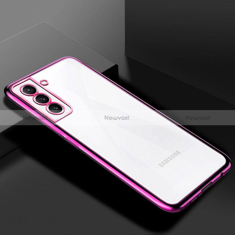 Ultra-thin Transparent TPU Soft Case Cover H02 for Samsung Galaxy S24 5G Purple