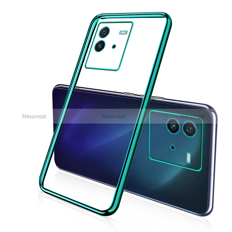 Ultra-thin Transparent TPU Soft Case Cover H02 for Vivo iQOO Neo6 5G Green