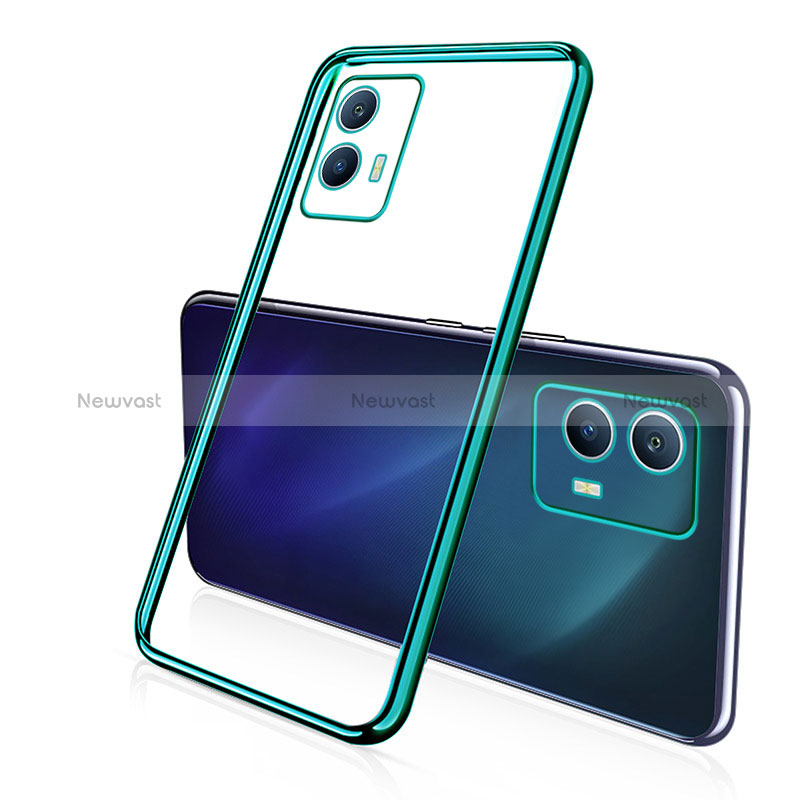 Ultra-thin Transparent TPU Soft Case Cover H02 for Vivo iQOO U5 5G Green