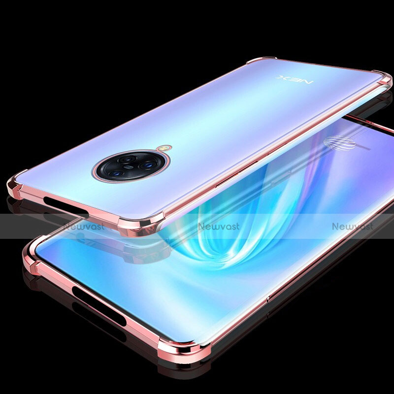 Ultra-thin Transparent TPU Soft Case Cover H02 for Vivo Nex 3S Rose Gold