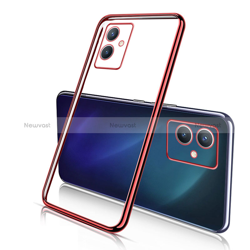 Ultra-thin Transparent TPU Soft Case Cover H02 for Vivo Y75 5G Red