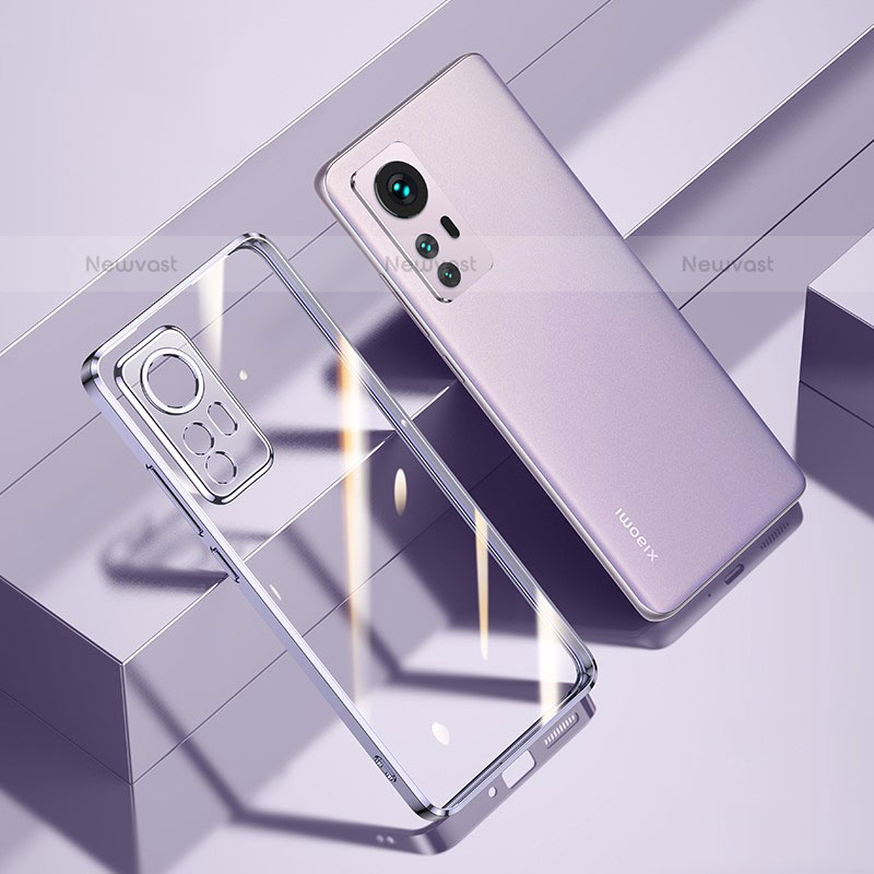 Ultra-thin Transparent TPU Soft Case Cover H02 for Xiaomi Mi 12 Pro 5G Purple