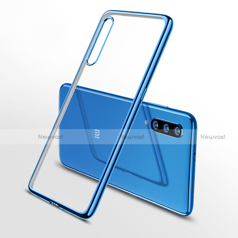 Ultra-thin Transparent TPU Soft Case Cover H02 for Xiaomi Mi 9 Pro 5G Blue