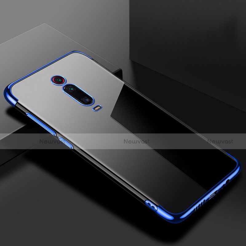 Ultra-thin Transparent TPU Soft Case Cover H02 for Xiaomi Mi 9T Pro Blue