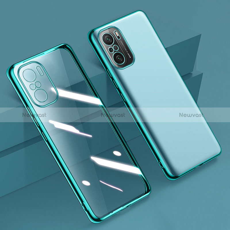 Ultra-thin Transparent TPU Soft Case Cover H02 for Xiaomi Poco F3 5G Green