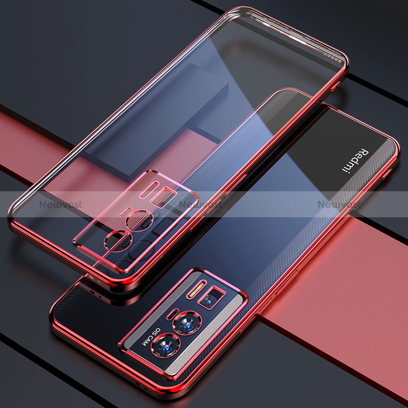 Ultra-thin Transparent TPU Soft Case Cover H02 for Xiaomi Poco F5 Pro 5G Red