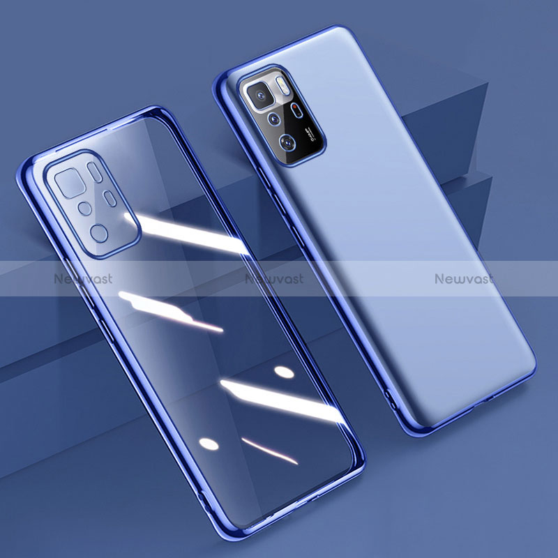 Ultra-thin Transparent TPU Soft Case Cover H02 for Xiaomi Poco X3 GT 5G Blue