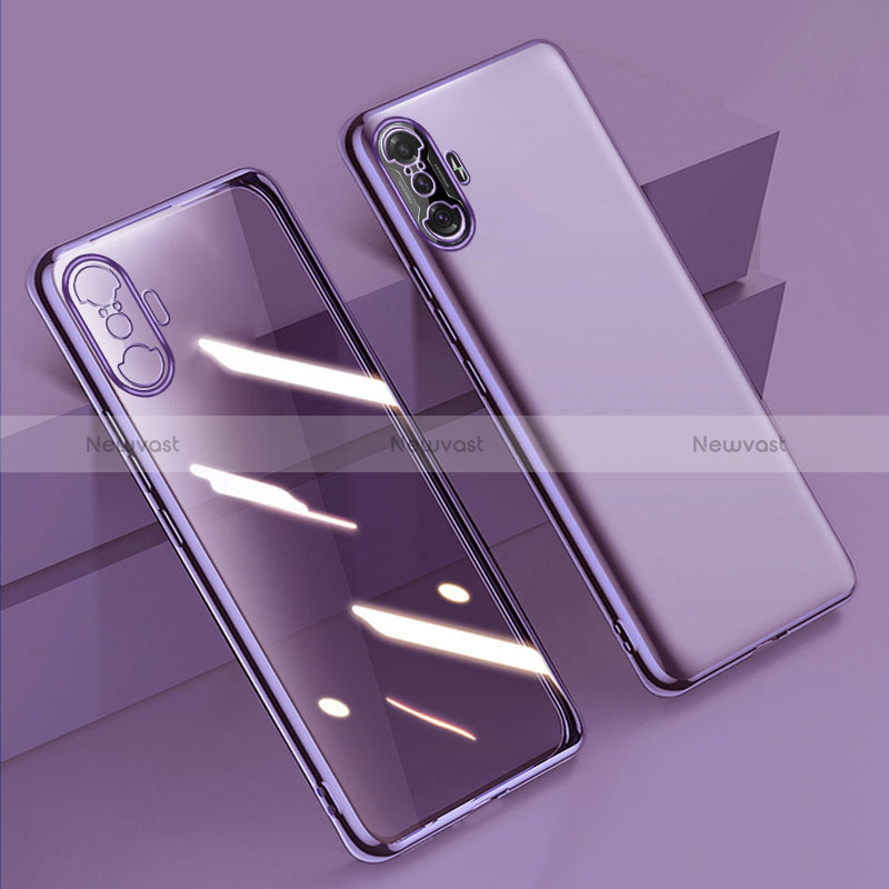 Ultra-thin Transparent TPU Soft Case Cover H02 for Xiaomi Redmi K40 Gaming 5G Purple