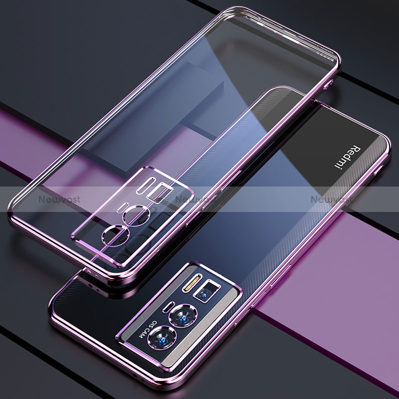 Ultra-thin Transparent TPU Soft Case Cover H02 for Xiaomi Redmi K60 Pro 5G Purple