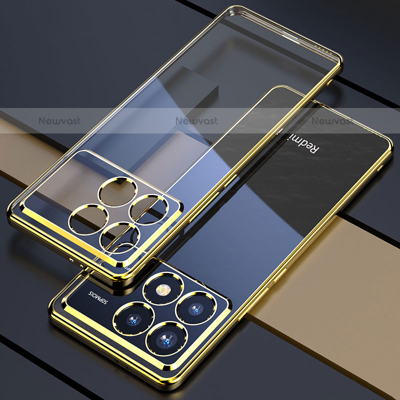 Ultra-thin Transparent TPU Soft Case Cover H02 for Xiaomi Redmi K70E 5G Gold