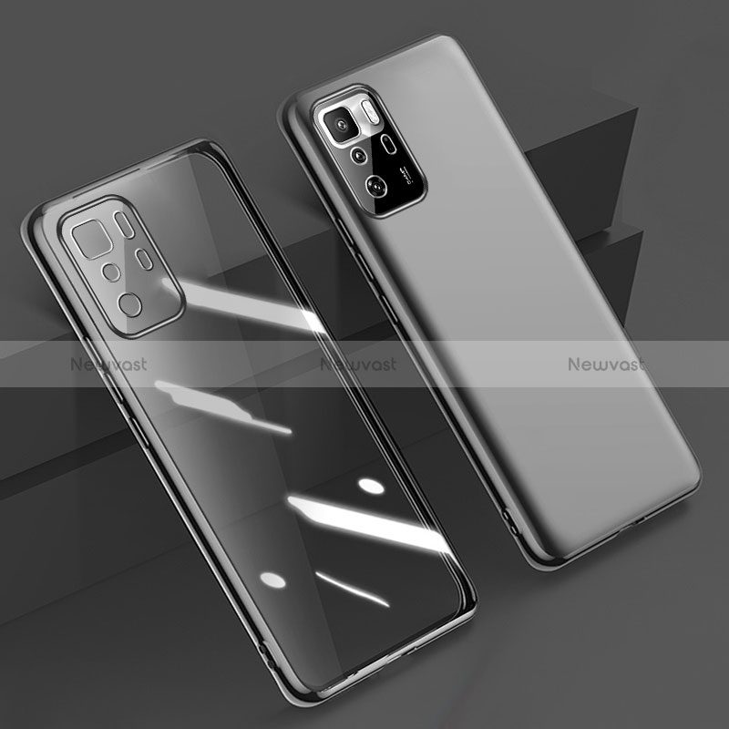 Ultra-thin Transparent TPU Soft Case Cover H02 for Xiaomi Redmi Note 10 Pro 5G Black
