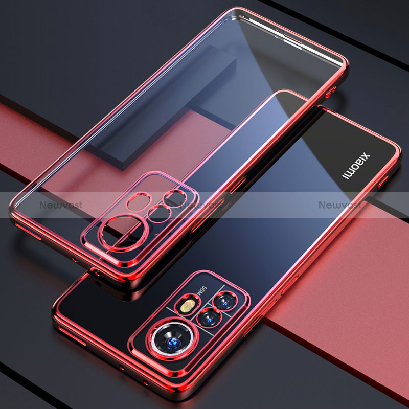 Ultra-thin Transparent TPU Soft Case Cover H02 for Xiaomi Redmi Note 12S Red