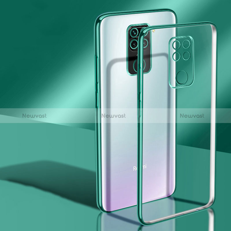 Ultra-thin Transparent TPU Soft Case Cover H02 for Xiaomi Redmi Note 9 Green