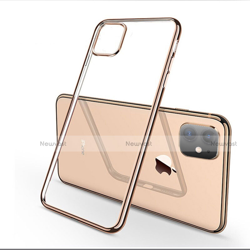 Ultra-thin Transparent TPU Soft Case Cover H03 for Apple iPhone 11 Gold