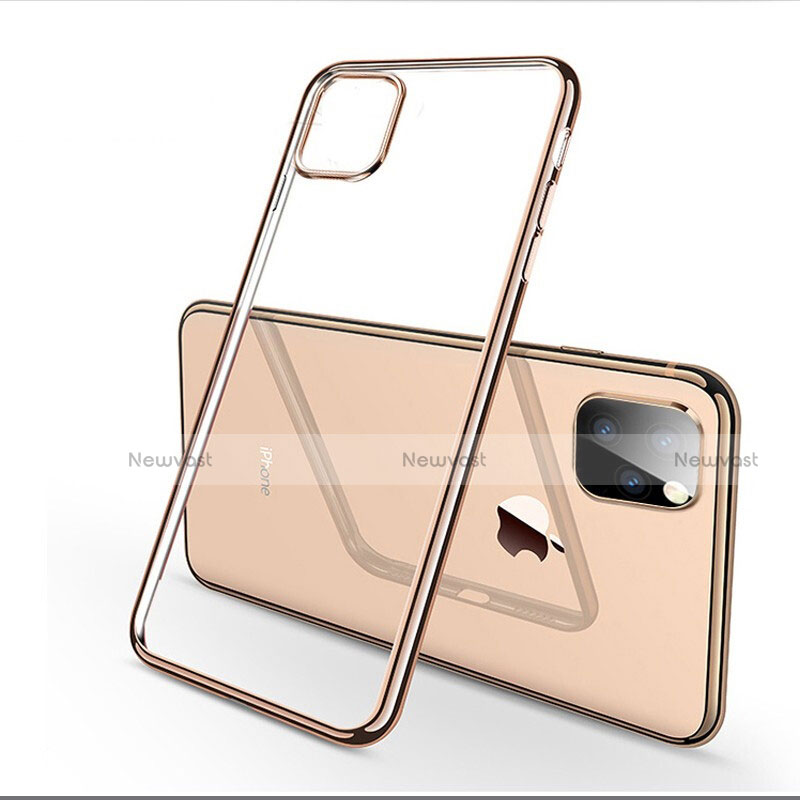 Ultra-thin Transparent TPU Soft Case Cover H03 for Apple iPhone 11 Pro Max Gold