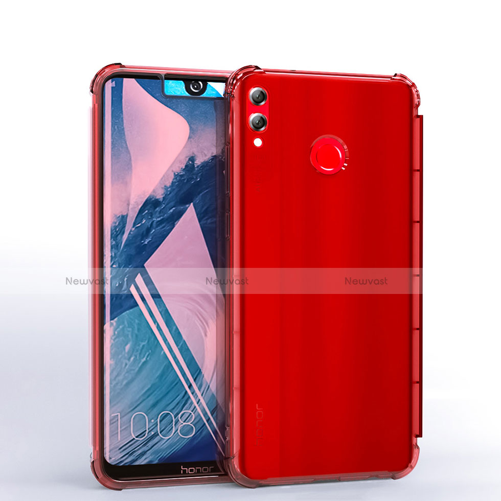 Ultra-thin Transparent TPU Soft Case Cover H03 for Huawei Honor 8X Max Red