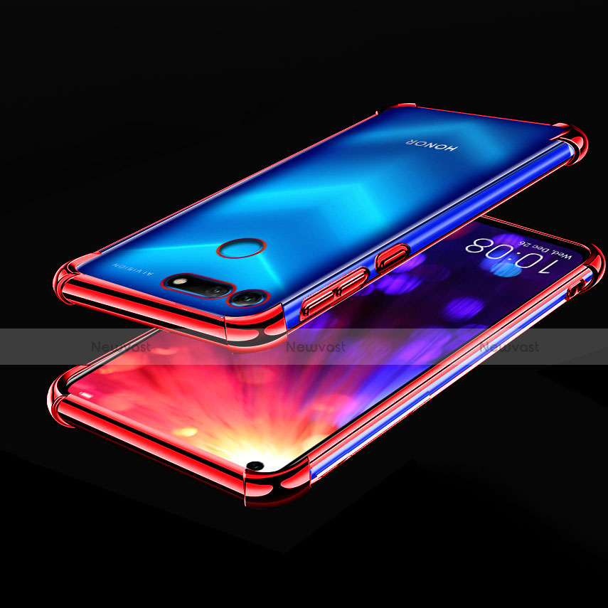 Ultra-thin Transparent TPU Soft Case Cover H03 for Huawei Honor View 20 Red