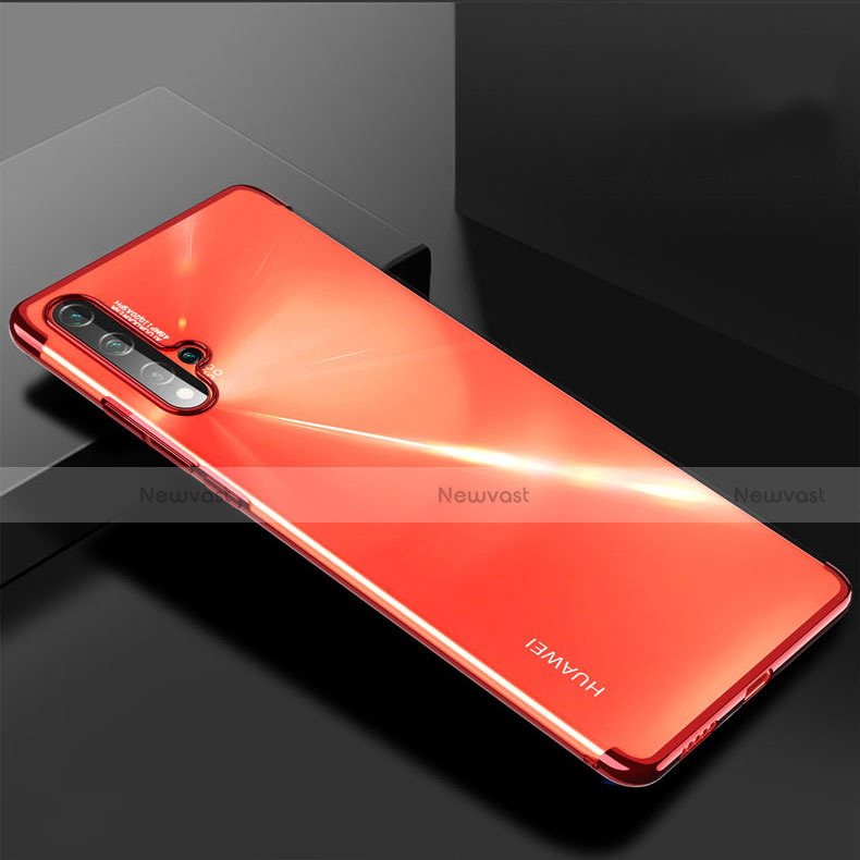 Ultra-thin Transparent TPU Soft Case Cover H03 for Huawei Nova 5 Pro Red