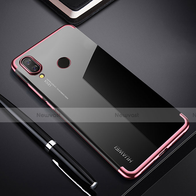 Ultra-thin Transparent TPU Soft Case Cover H03 for Huawei P Smart+ Plus Rose Gold