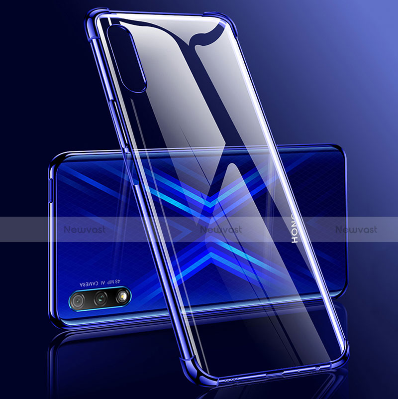 Ultra-thin Transparent TPU Soft Case Cover H03 for Huawei P Smart Z (2019) Blue